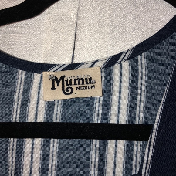 Show Me Your Mumu Blue Striped Dress - Picture 3 of 4